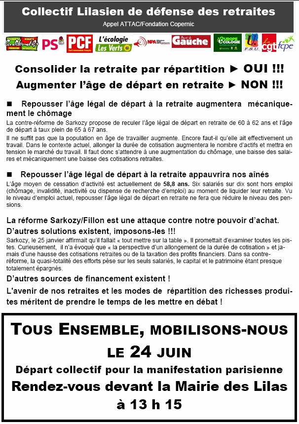 Tract collectif retraites - manifestation 24 juin