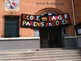 Banderole ecole lilas