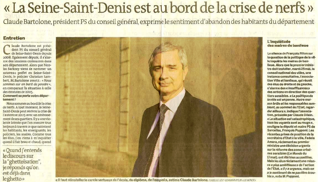 La Seine Saint denis est au bourd de la crise de nerf
