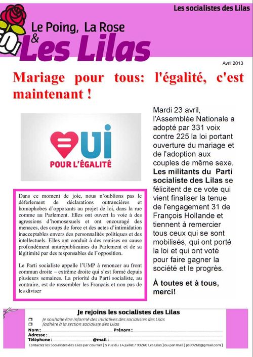 Mariage pour tous