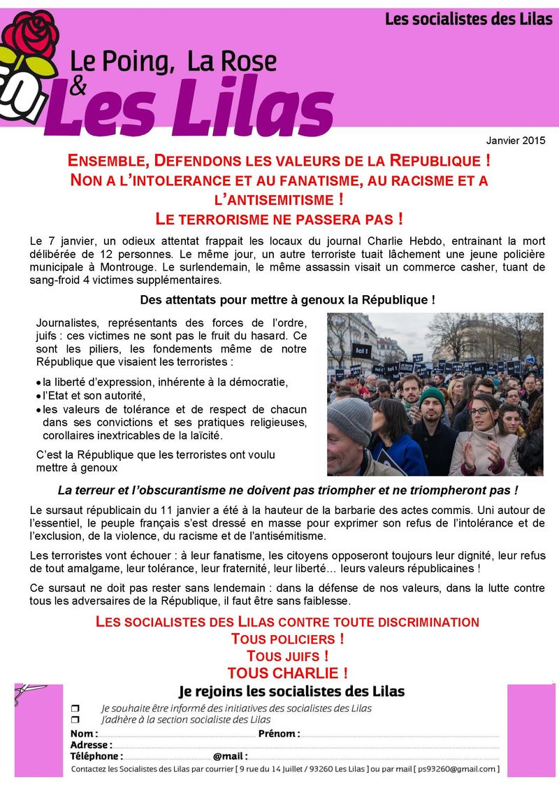 Tract attentats CH ... janvier 2015