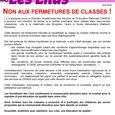 Tract Non aux fermetures de classes ! avril 2015